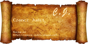 Czencz Judit névjegykártya